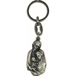 Portachiavi in metallo placca Sacra Famiglia
