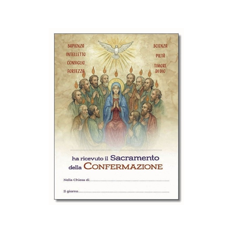 Pergamena Confermazione con oro