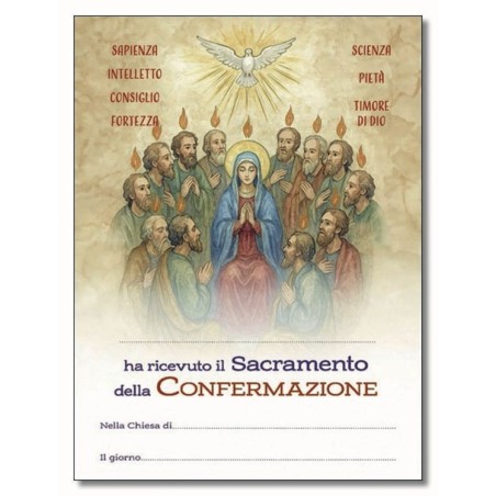 Pergamena Confermazione con oro