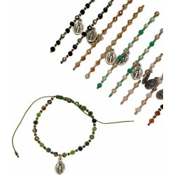 Braccialetto in semicristallo colorato legatura filo