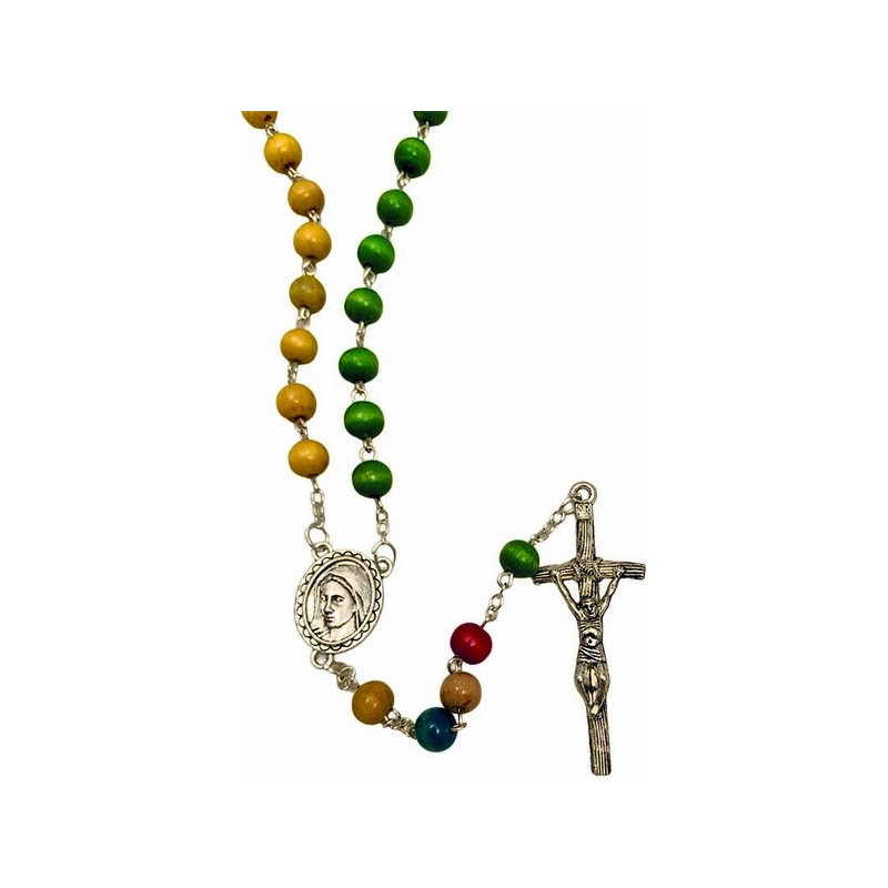 Rosario missionario in legno grano mm. 5