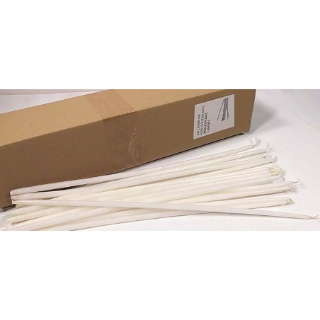 300 candelini bianchi non gocciolanti cm. 40 (3 scatole da 100 pz.)