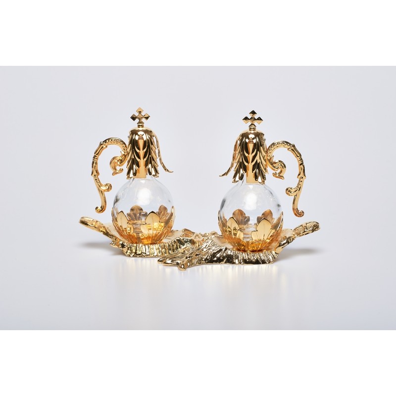 Ampolline dorate con vassoio