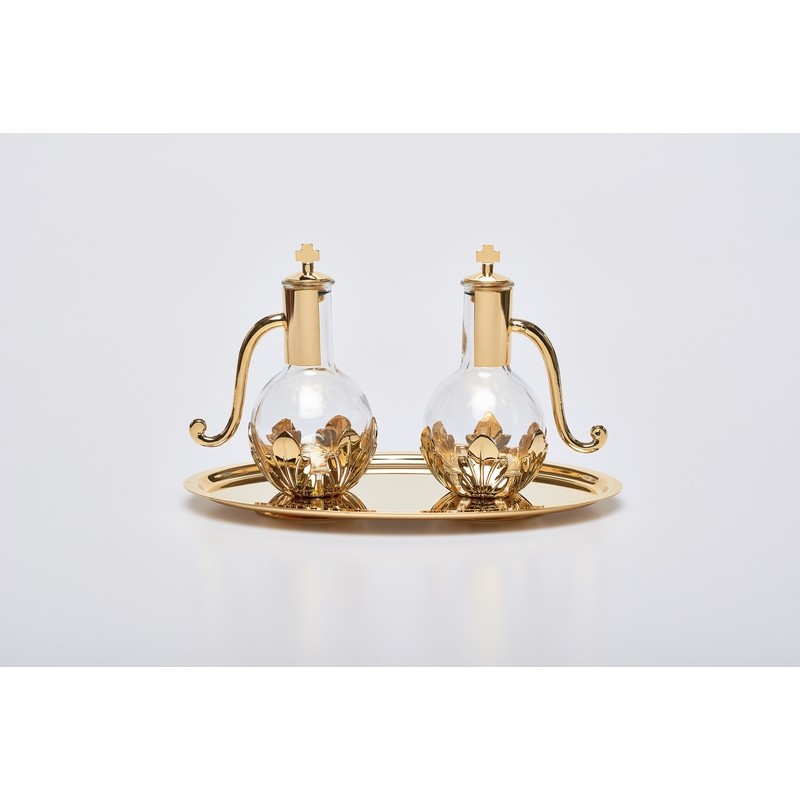 Ampolline vassoio "abbraccio" dorato