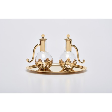 Ampolline vassoio "abbraccio" dorato