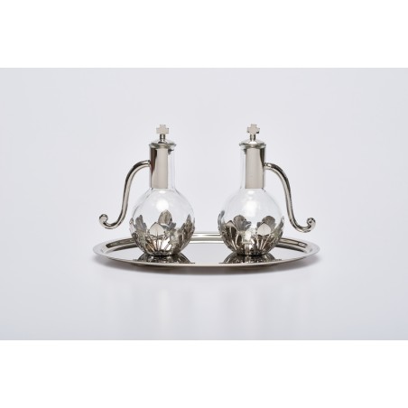 Ampolline vassoio "abbraccio" nikel