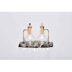 Ampolline vassoio "spighe" nikel