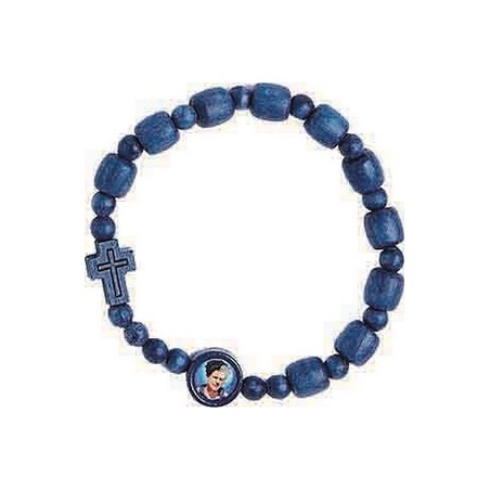 Bracciale elastico in legno S. Carlo Acutis