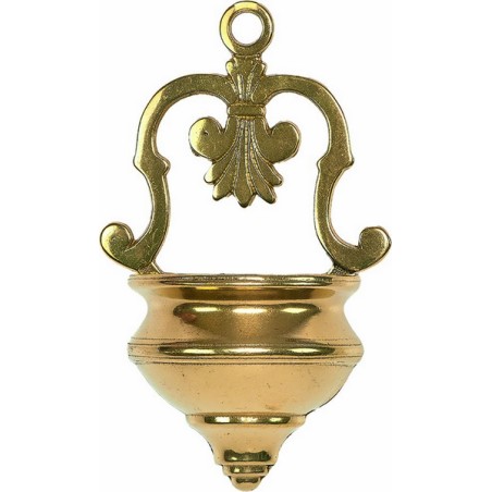 Acquasantiera ottone dorato alt. cm. 17