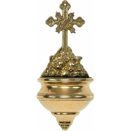Acquasantiera ottone dorato