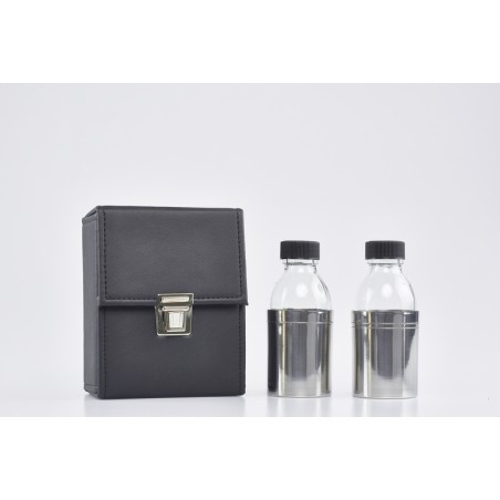 Astuccio due bottiglie oli santi 125 cc.