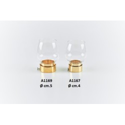 Antivento in vetro Ø cm. 4 oro