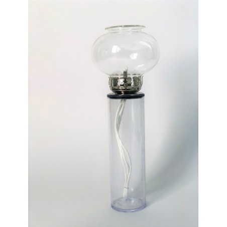 Antivento vetro su cartuccia nikel