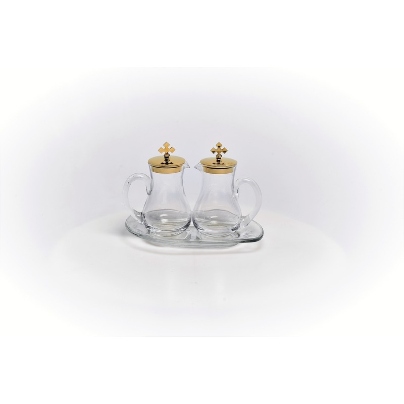 Ampolline e vassoio in vetro 100 cc.