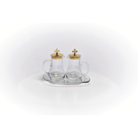 Ampolline e vassoio in vetro 100 cc.