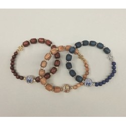 Braccialetto in legno legatura elastico