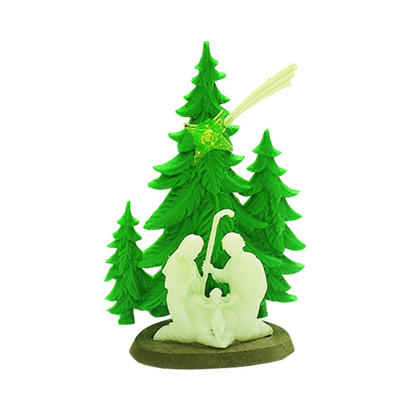 Alberello con natività in plastica