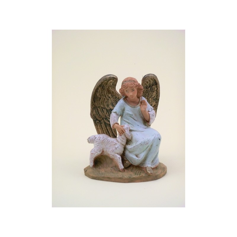 Angelo con agnello cm 12