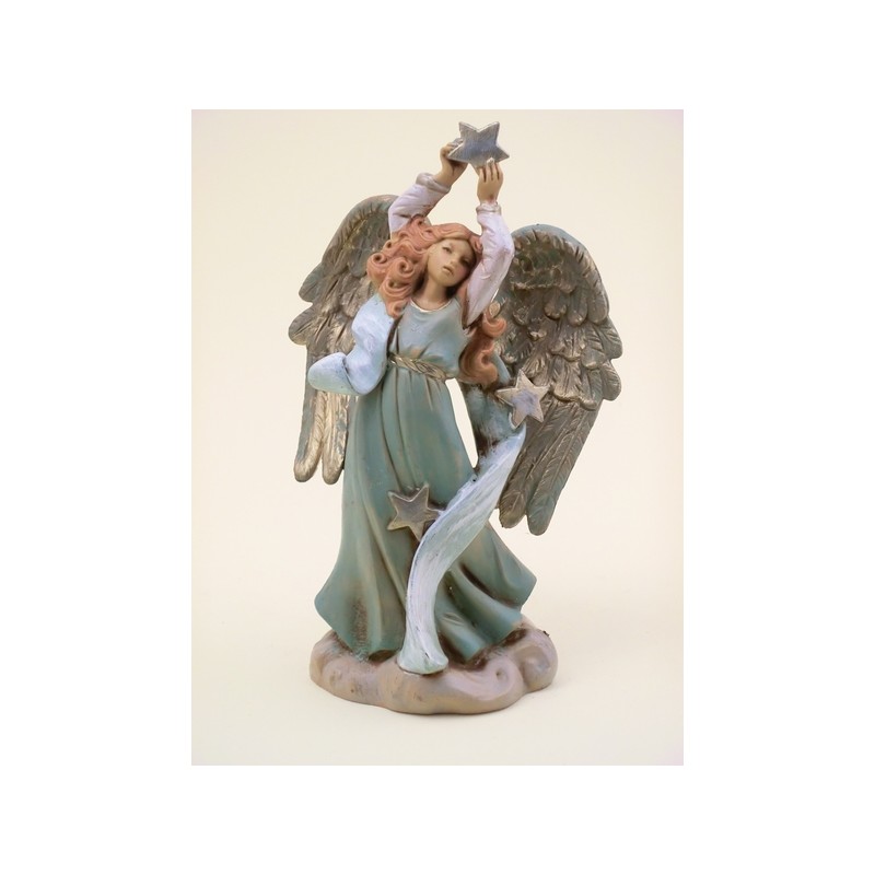 Angelo con stelle cm 12