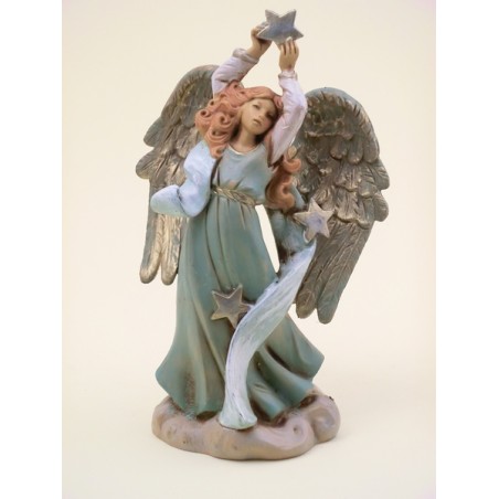 Angelo con stelle cm 12