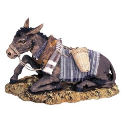 Asino in movimento per presepio cm. 30