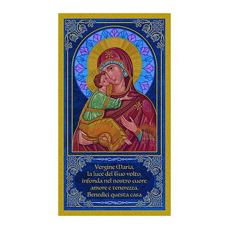 Benedizione Madonna con Bambino 12x22 con oro (100 pz)