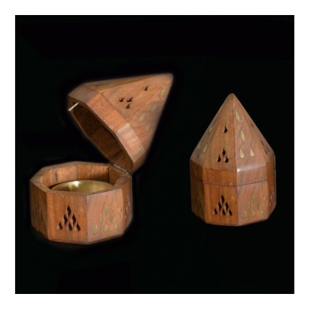 Brucia incenso in legno e ottone