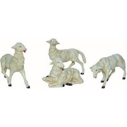 Busta 4 pecore lux per presepio cm. 30
