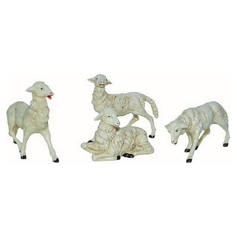 Busta 4 pecore lux per presepio cm. 30