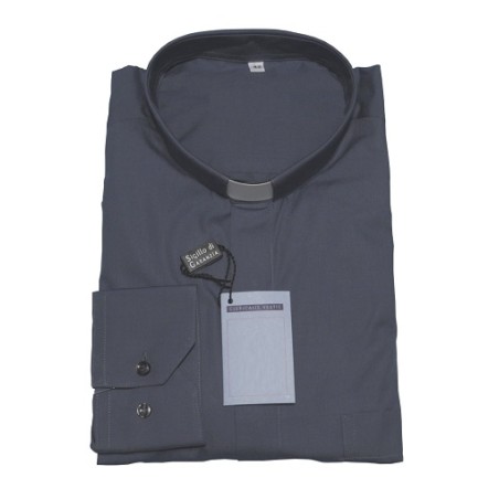 Camicia clergy popeline - manica lunga