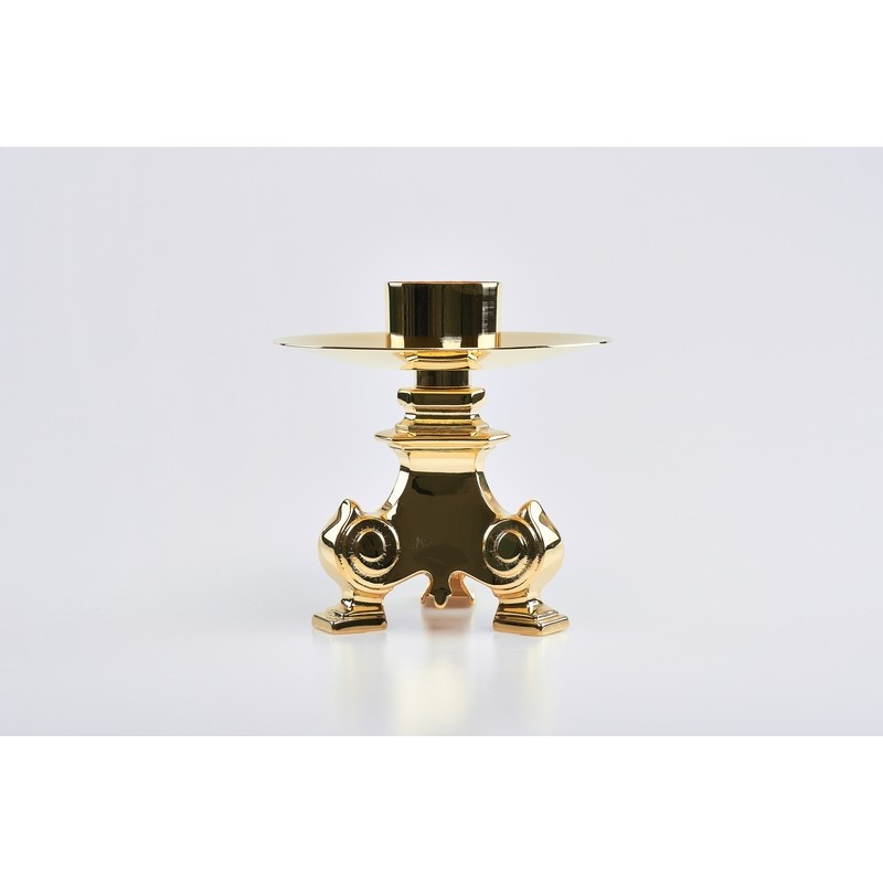 Candeliere barocco dorato bossolo cm. 5