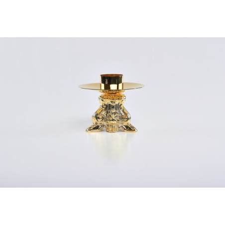 Candeliere Barocco ricco in fusione bossolo cm. 4