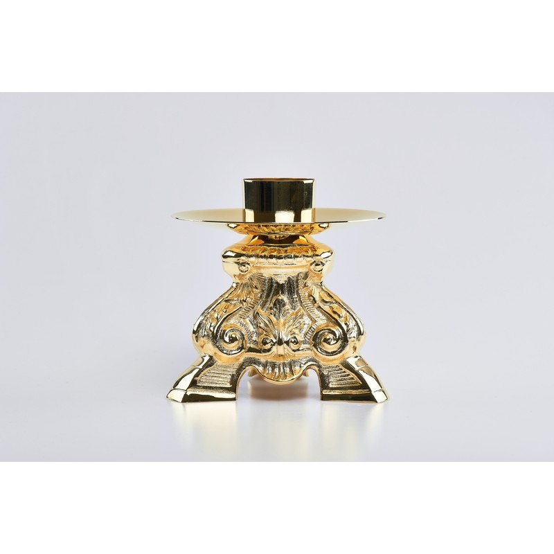 Candeliere Barocco ricco in fusione bossolo cm. 5