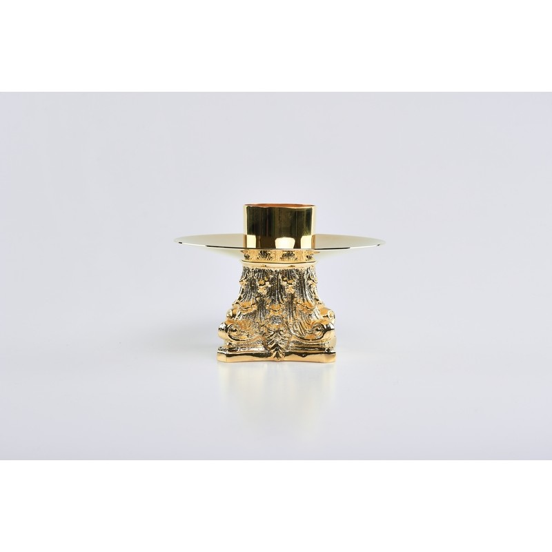 Candeliere capitello dorato bossolo cm. 5