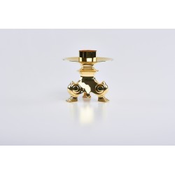 Candeliere dorato bossolo cm. 4