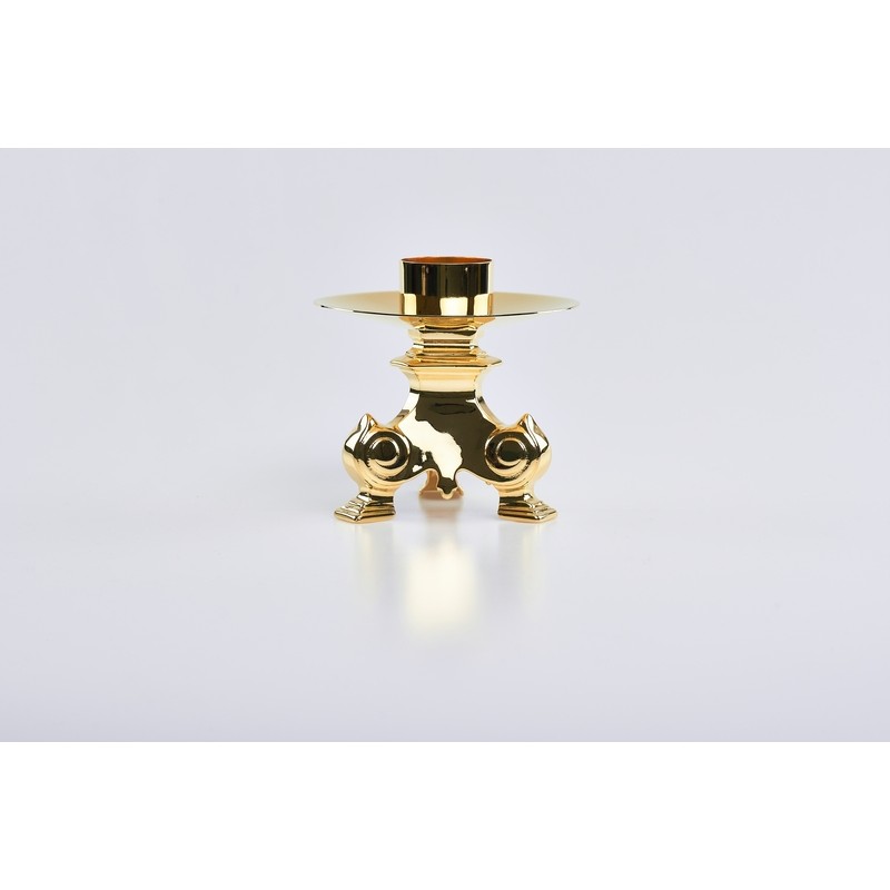 Candeliere dorato bossolo cm. 4