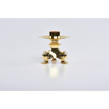 Candeliere dorato bossolo cm. 4