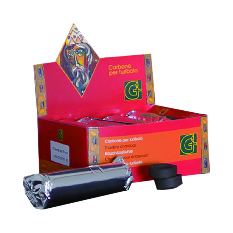 Carboni incenso scat. rossa (100 pz)