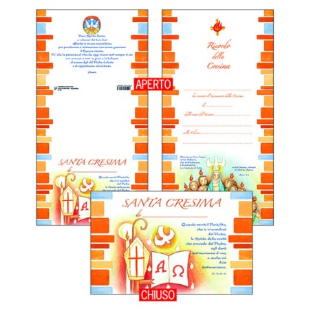 Cartoncino ricordo Cresima