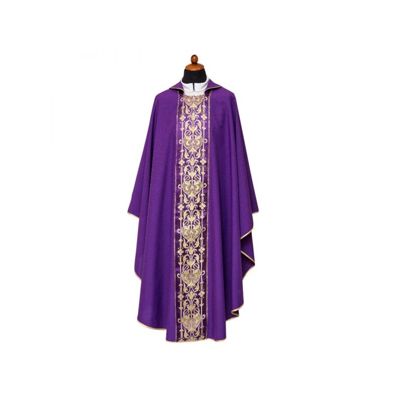 Casula con fascia ricamata