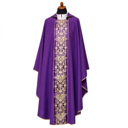 Casula con fascia ricamata