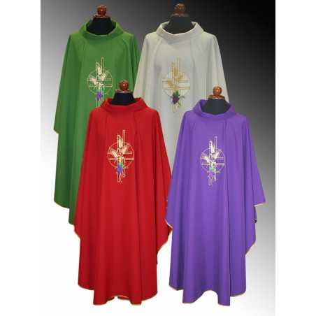 Casula ricamata croce spighe uva