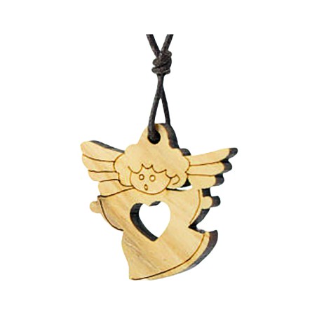 Ciondolo in ulivo Angioletto cm. 2,5