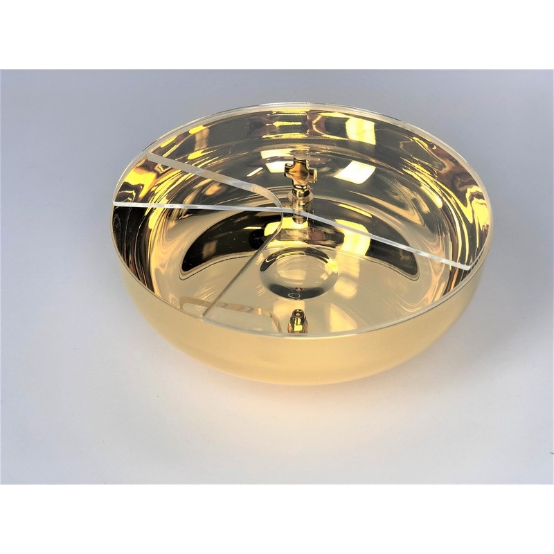 Ciotola con base  Ø cm. 14 con coperchio in plexiglass