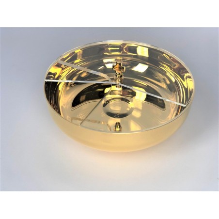 Ciotola con base  Ø cm. 14 con coperchio in plexiglass